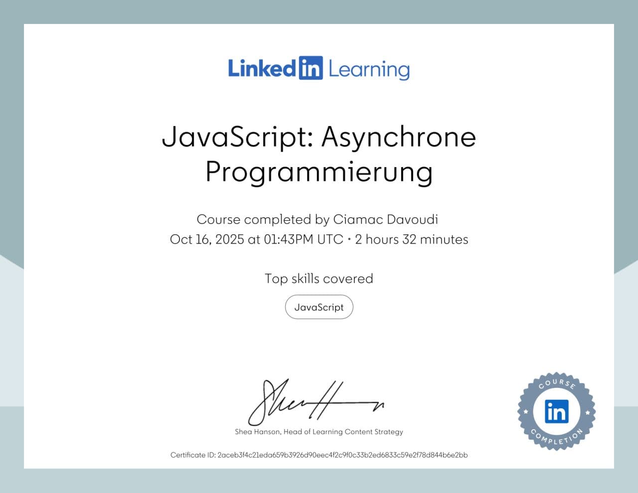 Certificate 39