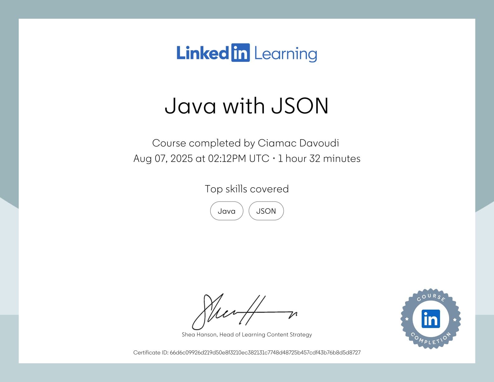 Certificate 63