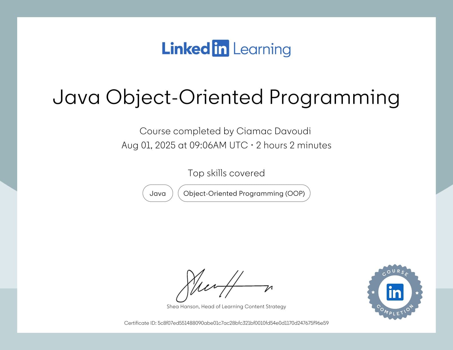 Certificate 58