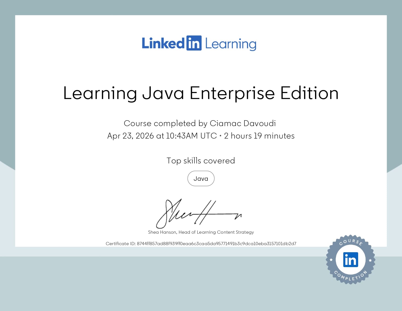 Certificate 54