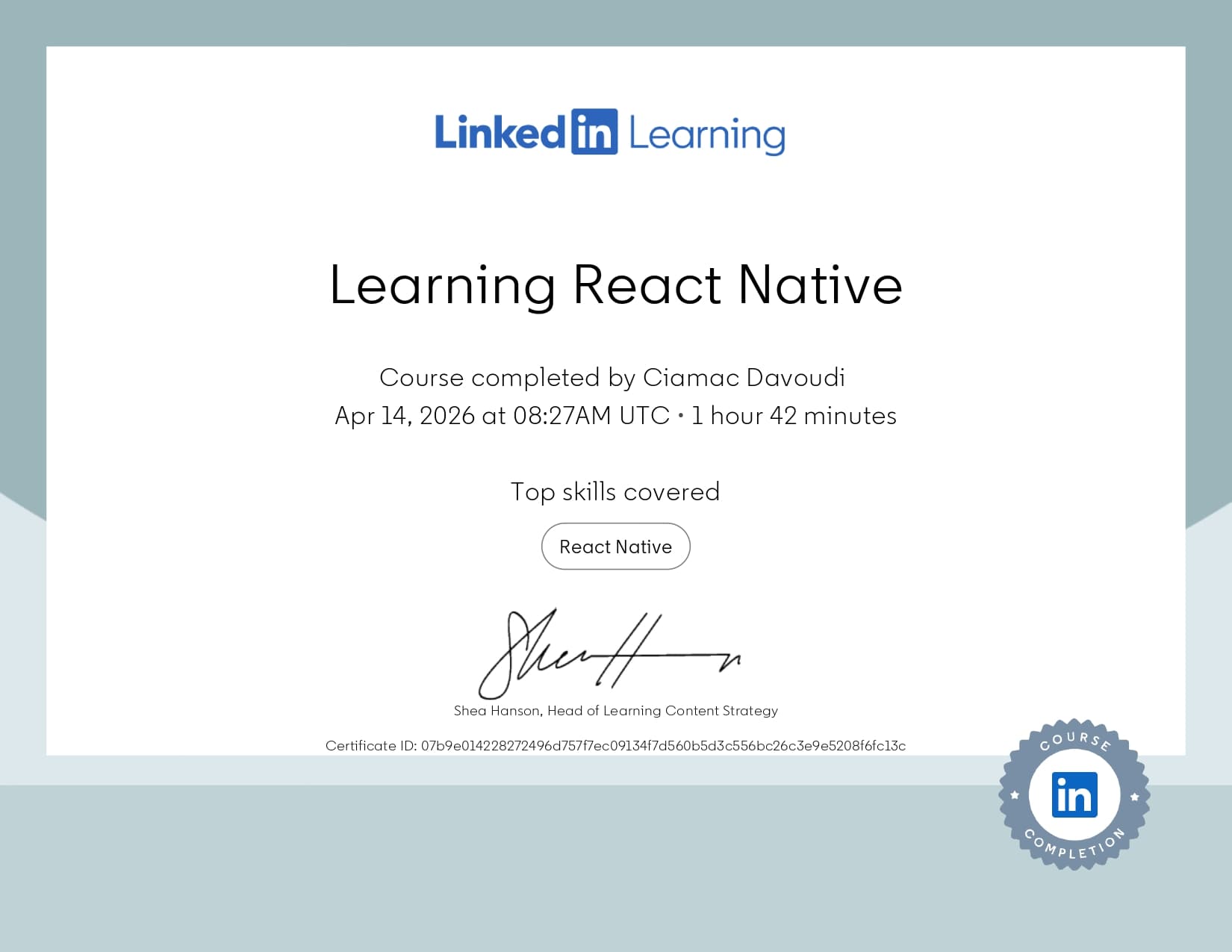 Certificate 34