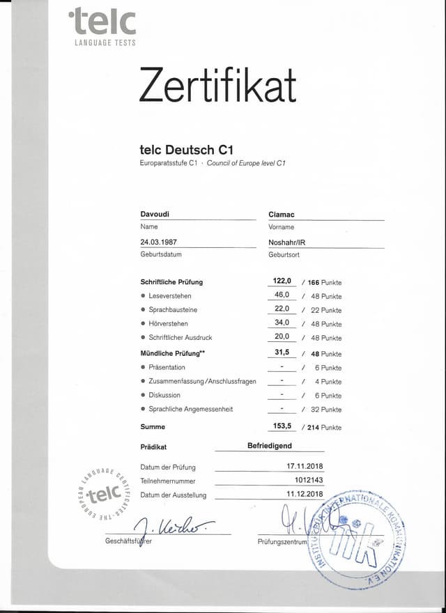 Certificate 42