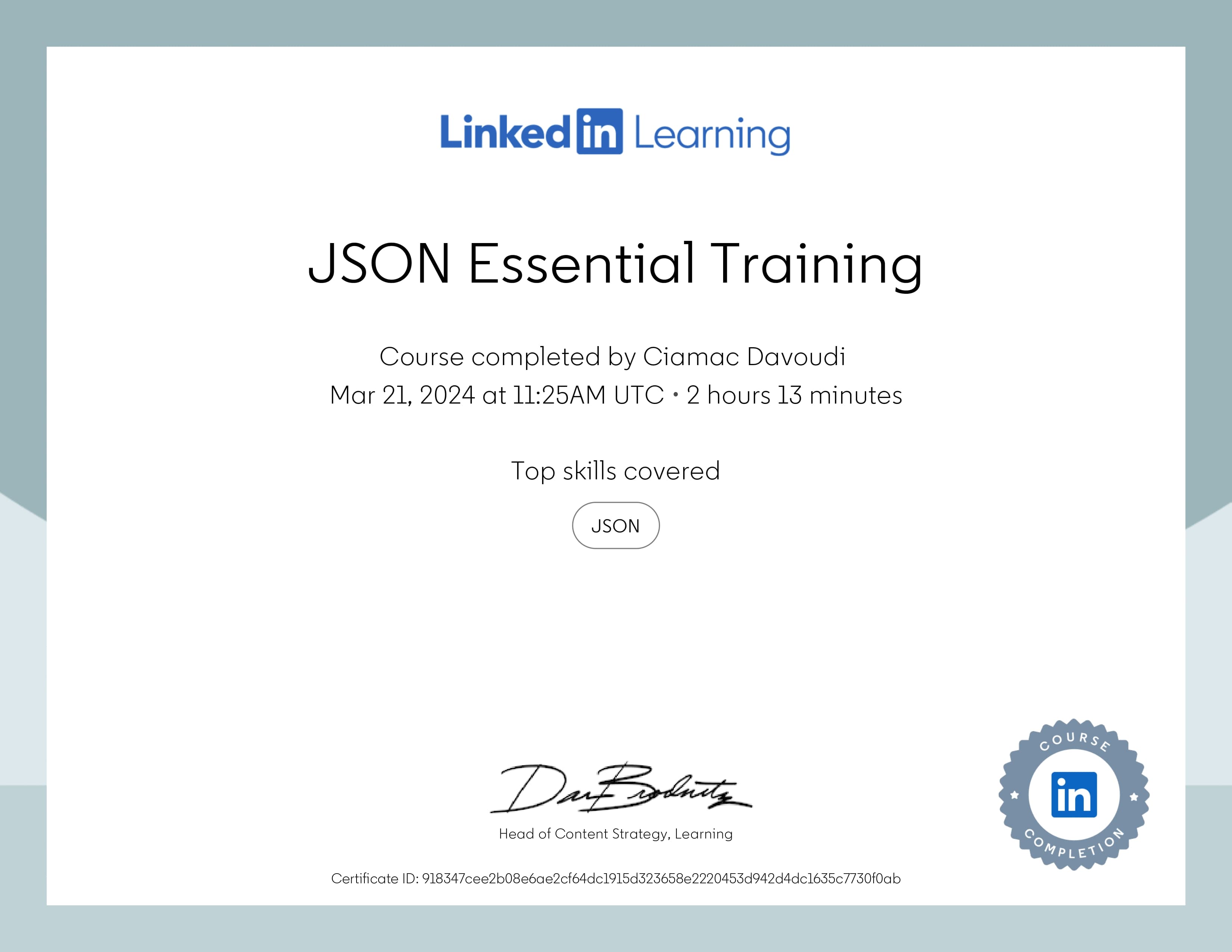 Certificate 25