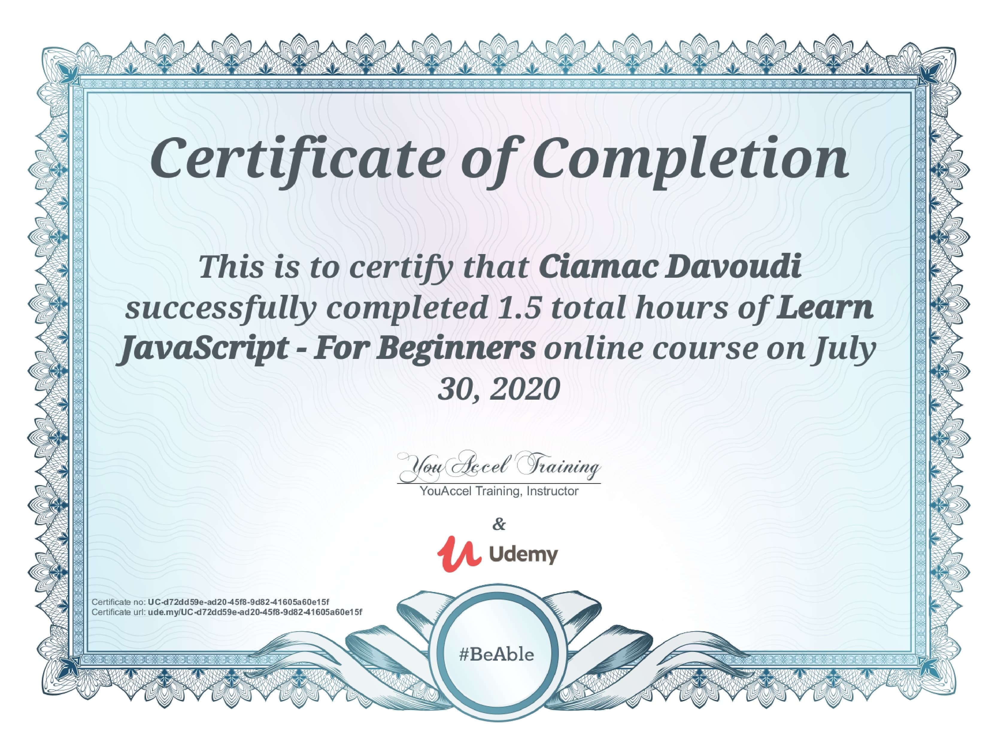 Certificate 42
