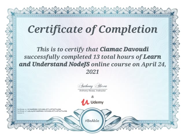 Certificate 34