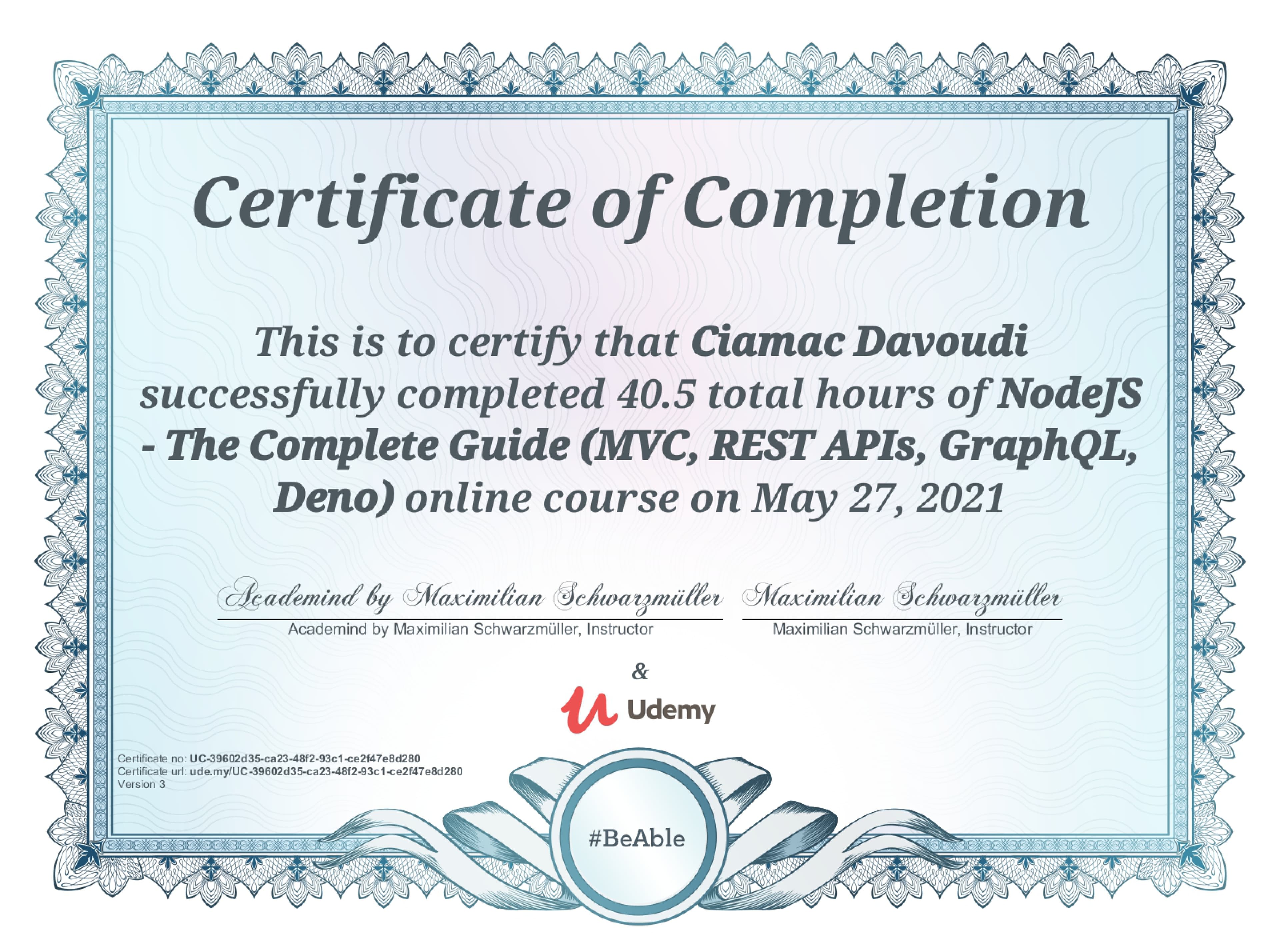 Certificate 36